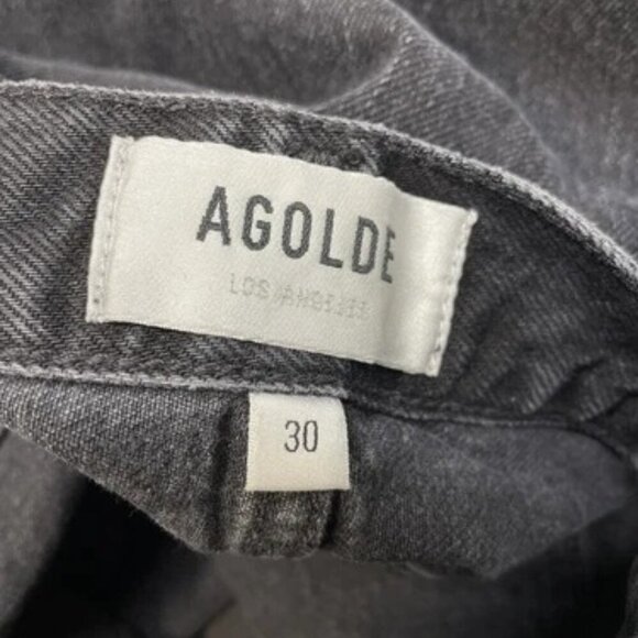 NEW AGOLDE Women's Jeans Lana Mid Rise Straight Size 30 Black - Picture 4 of 6